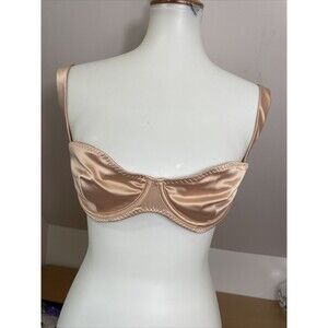 Skims K. Kardashian Woven Shine Balconette Bralette PKS Sz 36D